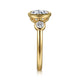 Henley Yellow Gold Round Three Stone Bezel Set Diamond Engagement Ring Setting