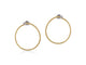 Cable Front to Back Diamond Hoops