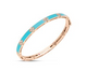 Rose Gold Love In Verona Cyan Enamel and Diamond Bangle
