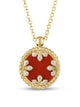 Venetian Medallions Small Red Agate Pendant Necklace