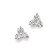 Three Stone Cluster Stud Earrings