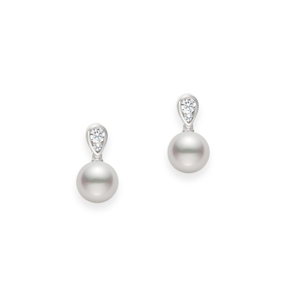 Morning Dew Akoya Cultured Pearl Earrings