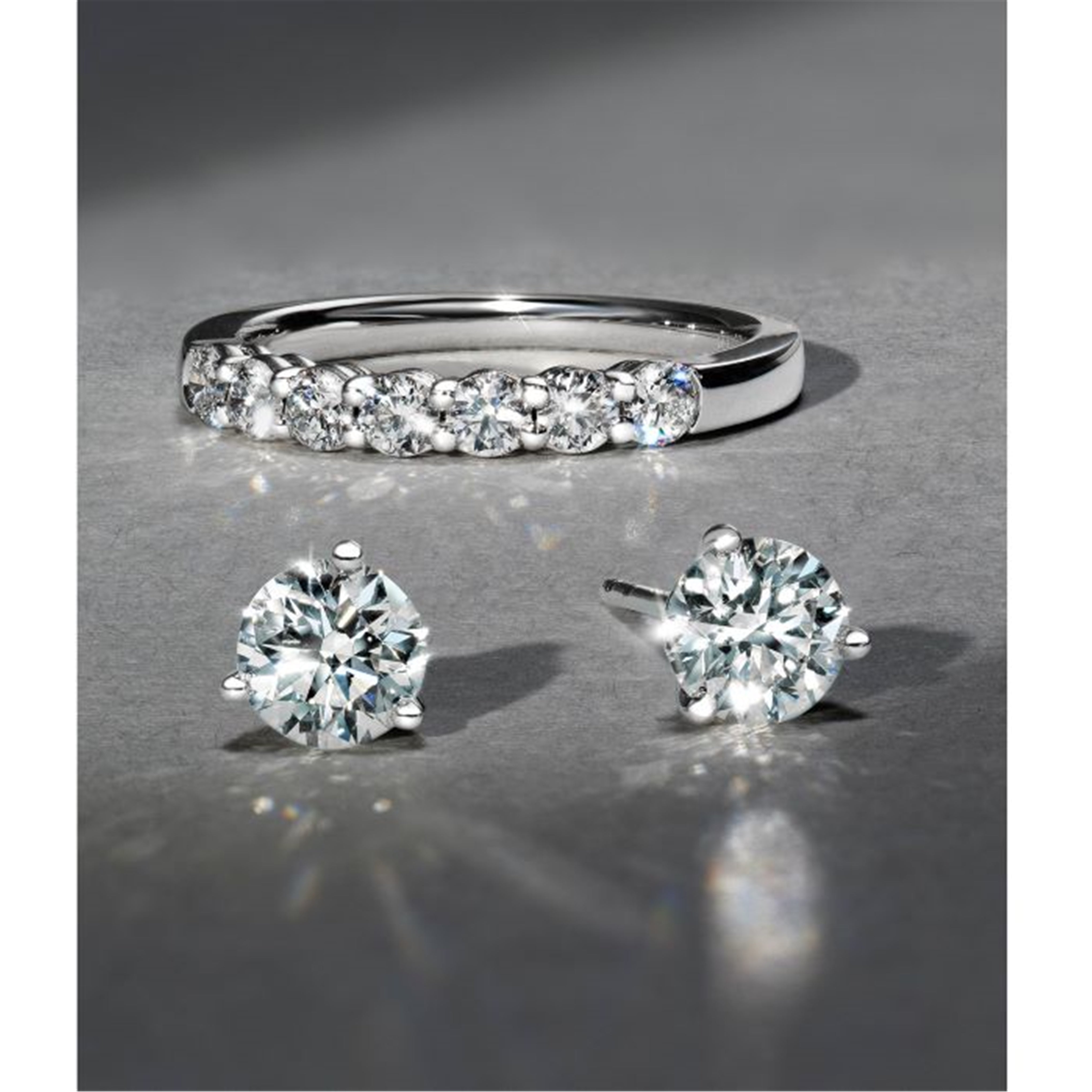 Hearts On Fire Diamond Stud Earrings on model