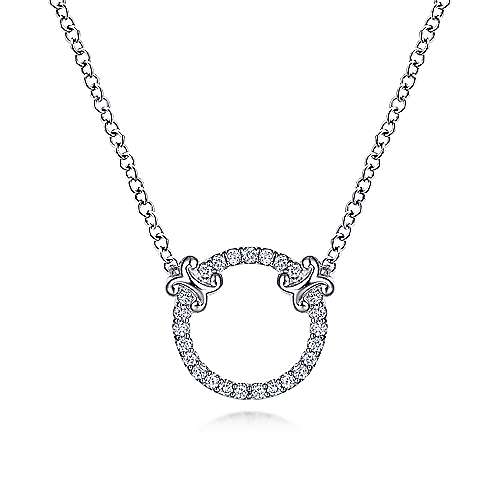 Open Diamond Circle Necklace