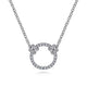 Open Diamond Circle Necklace