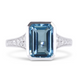 Blue Topaz Emerald Cut Ring