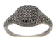 Black Rhodium Finish and Black Diamond Square Pinky Ring