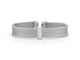 Grey Cable Stacked Cuff with Diamonds