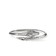 Sterling Silver Naga Diamond and Blue Sapphire Flex Cuff, 4mm