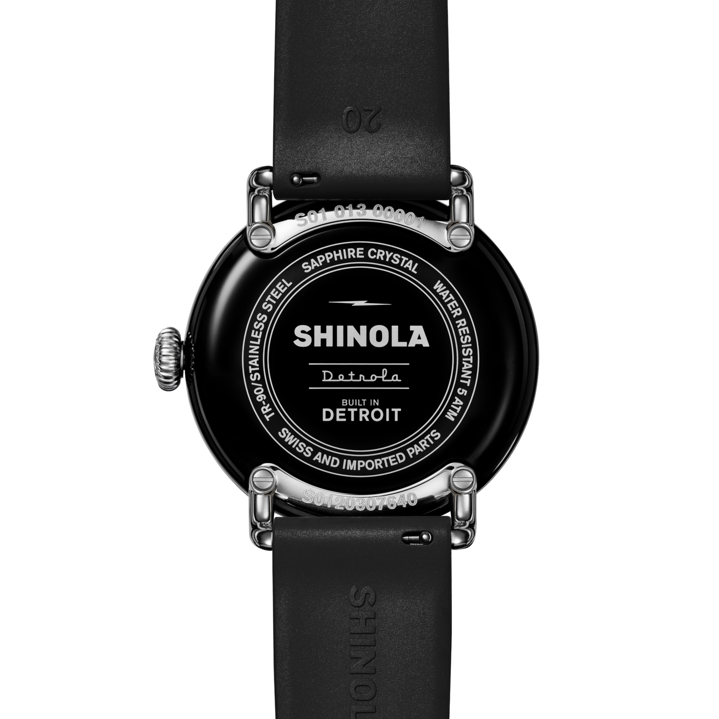 Black Resin and Stainless Steel 41MM Detrola Watch.