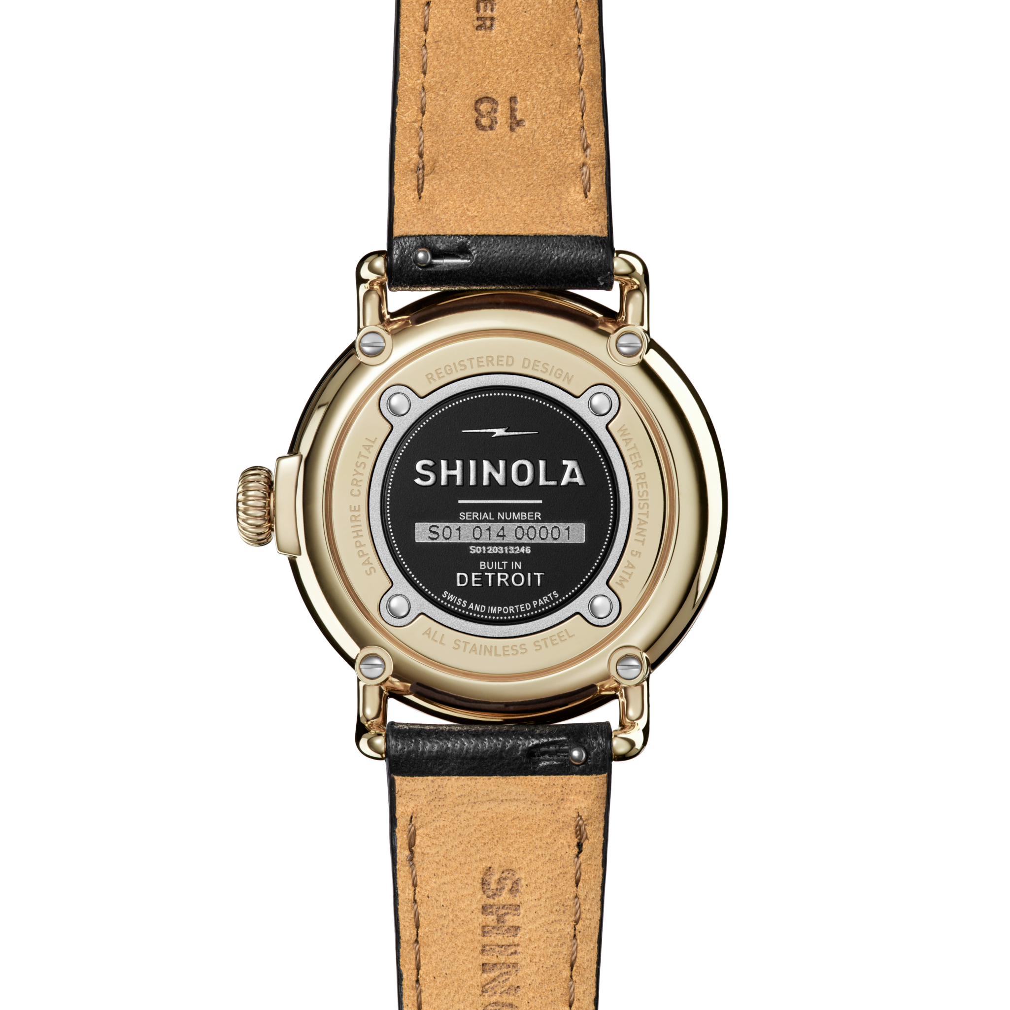 Runwell 3HD 36mm Watch, Gray Mother-of-Pearl Dial - side
