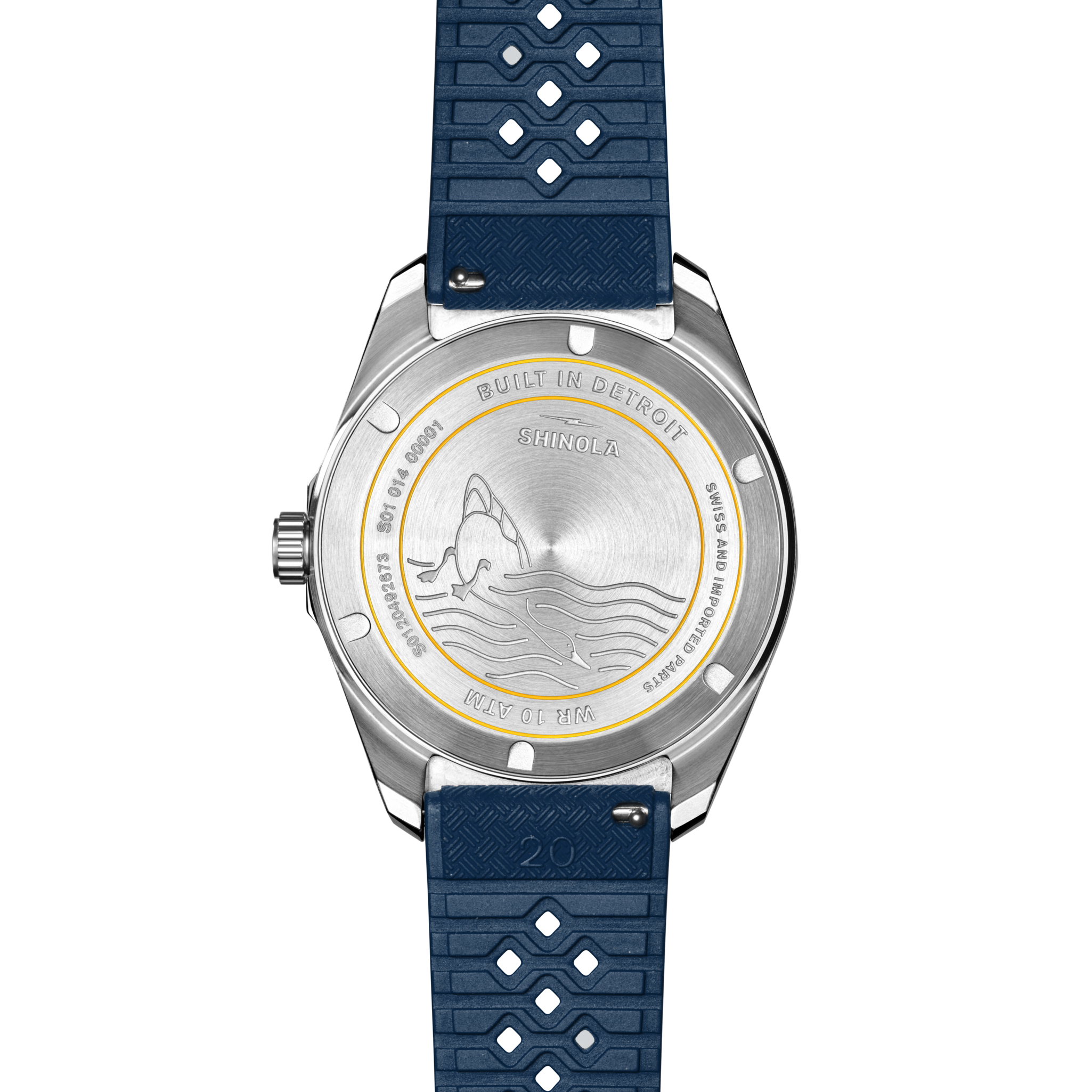 Duck 3HD 40mm Watch, Alabaster Dial - angle