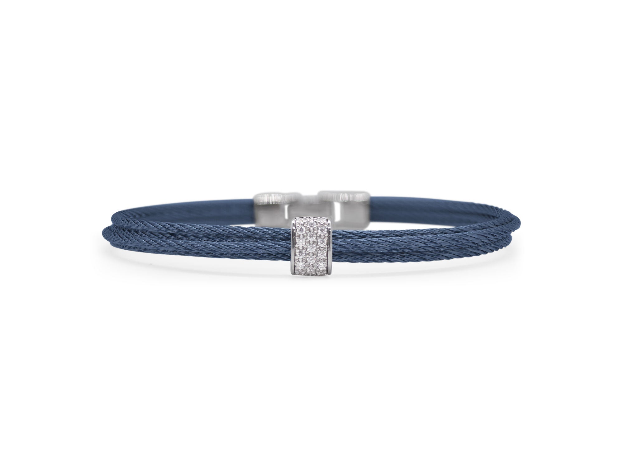 Blueberry Cable Bracelet with Diamonds
