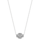 Diamond Rose Bead Pendant Necklace