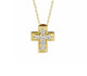 Small Diamond Box Cross Necklace