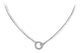 Sterling Silver Pave Diamond Interlinking Circle Necklace