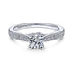 White Gold Pave Channel Set Diamond Engagement Ring Setting