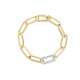 Men's Diamond & Paperclip Link Bracelet