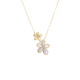 Jasmine Diamond and Mother of Pearl Double Flower Necklace