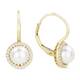 Pearl and Diamond Halo Earrings