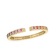 Yellow Gold Rainbow Sapphire and Diamond Cuff