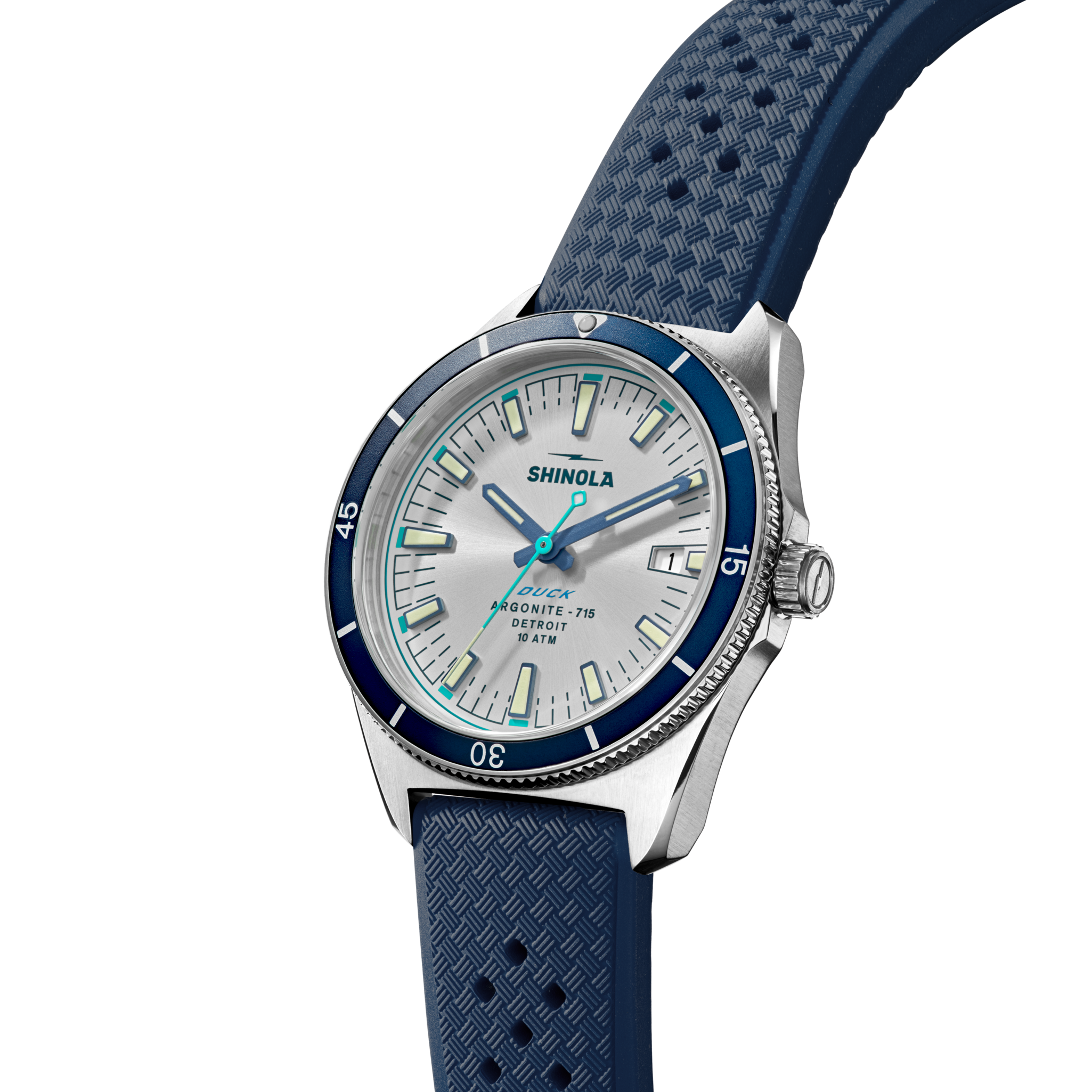 Duck 3HD 40mm Watch, Alabaster Dial - side