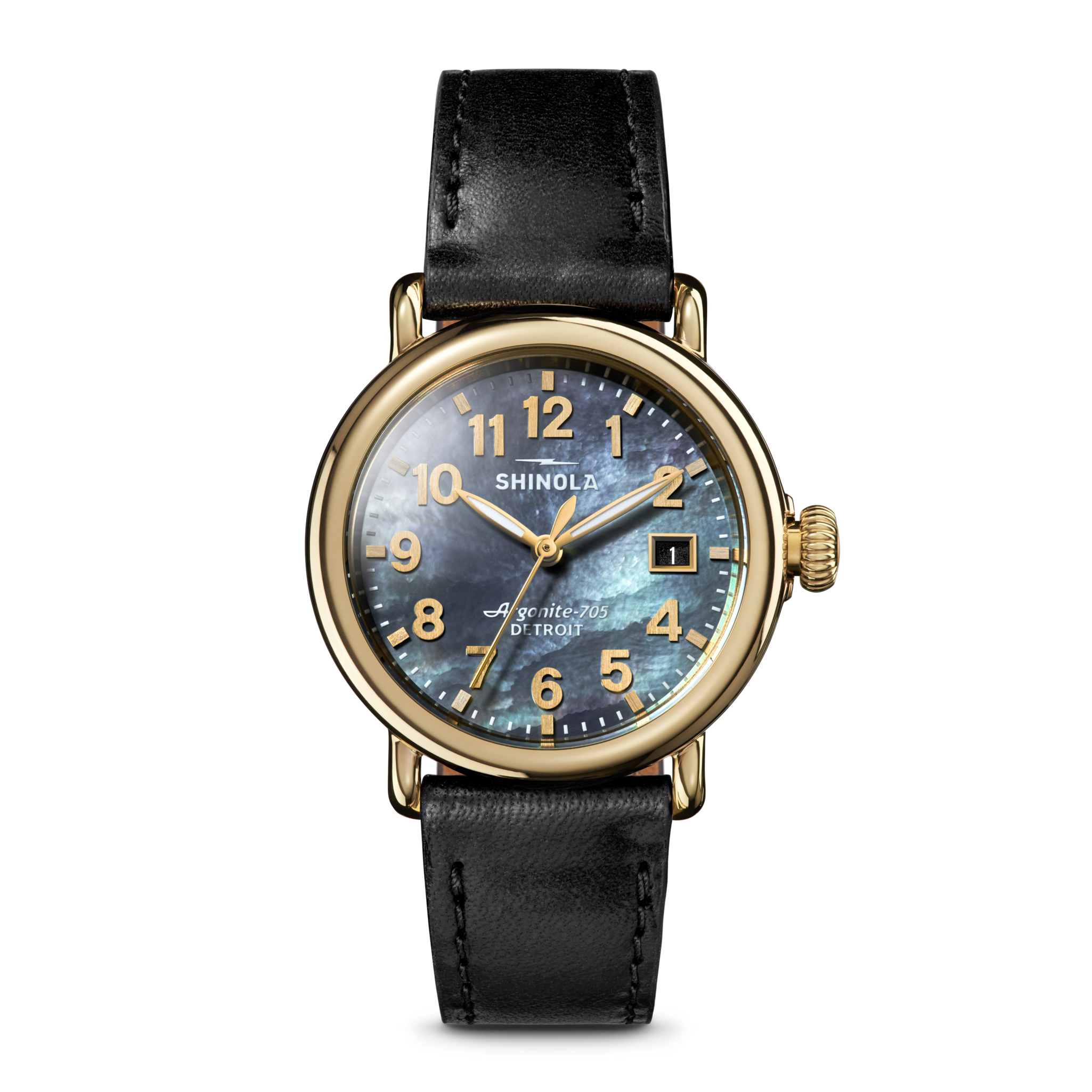 Runwell 3HD 36mm Watch, Gray Mother-of-Pearl Dial - main