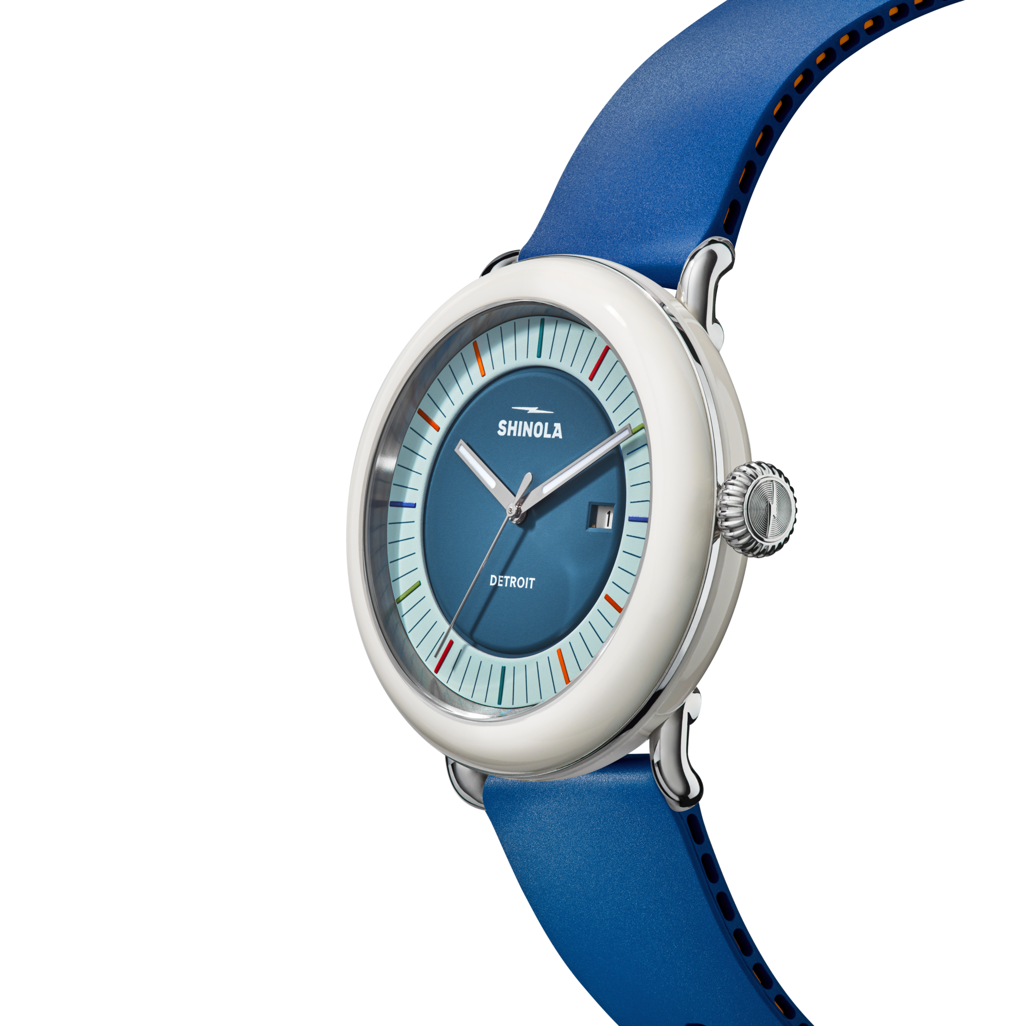 Detrola Blue Watch - angle