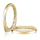 Yellow Gold Quilted Interior and Diamond Accent Wedding Band