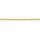 Yellow Gold 7 Inch Hollow Paperclip Chain Bracelet