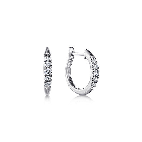 Diamond Huggie Hoop Earrings