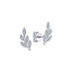 Diamond Leaf Stud Earrings