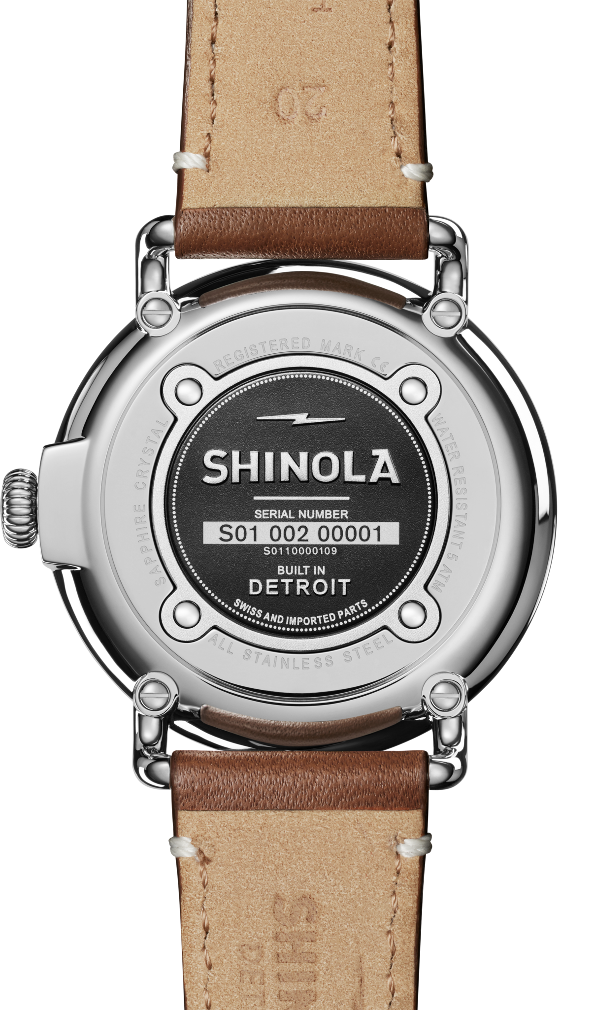 Runwell Sub Second 41mm Watch, White Dial - side