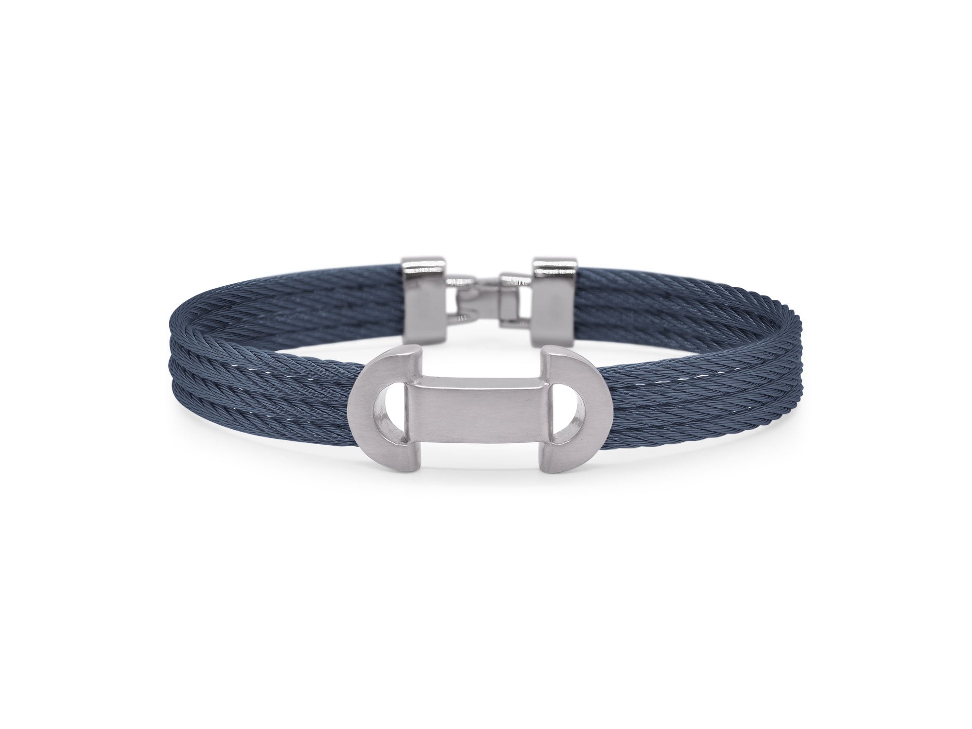 Men’s Blueberry Cable Matte Finish ID Bracelet