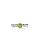 Sterling Silver Heishi Ring with Peridot