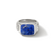 Sterling Silver and Lapis Lazuli Signet Ring