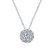 Round Diamond Cluster Necklace