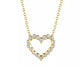 Medium Diamond Heart Pendant Necklace