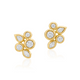 Yellow Gold Diamond Moonlight Stud Earrings