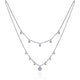 Layered Diamond Drop Necklace
