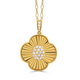 Yellow Gold Diamond Flower Pendant