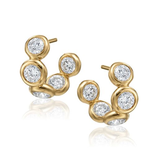 Moonlight Diamond Huggie Earrings