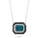 London Blue Topaz & Black Onyx Necklace