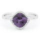 Cushion Shaped Created Alexandrite and Diamond Ring