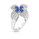 Love In Verona Diamond & Blue Sapphire Flower Ring