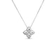 Princess Flower Pave Diamond And Pink Sapphire Necklace