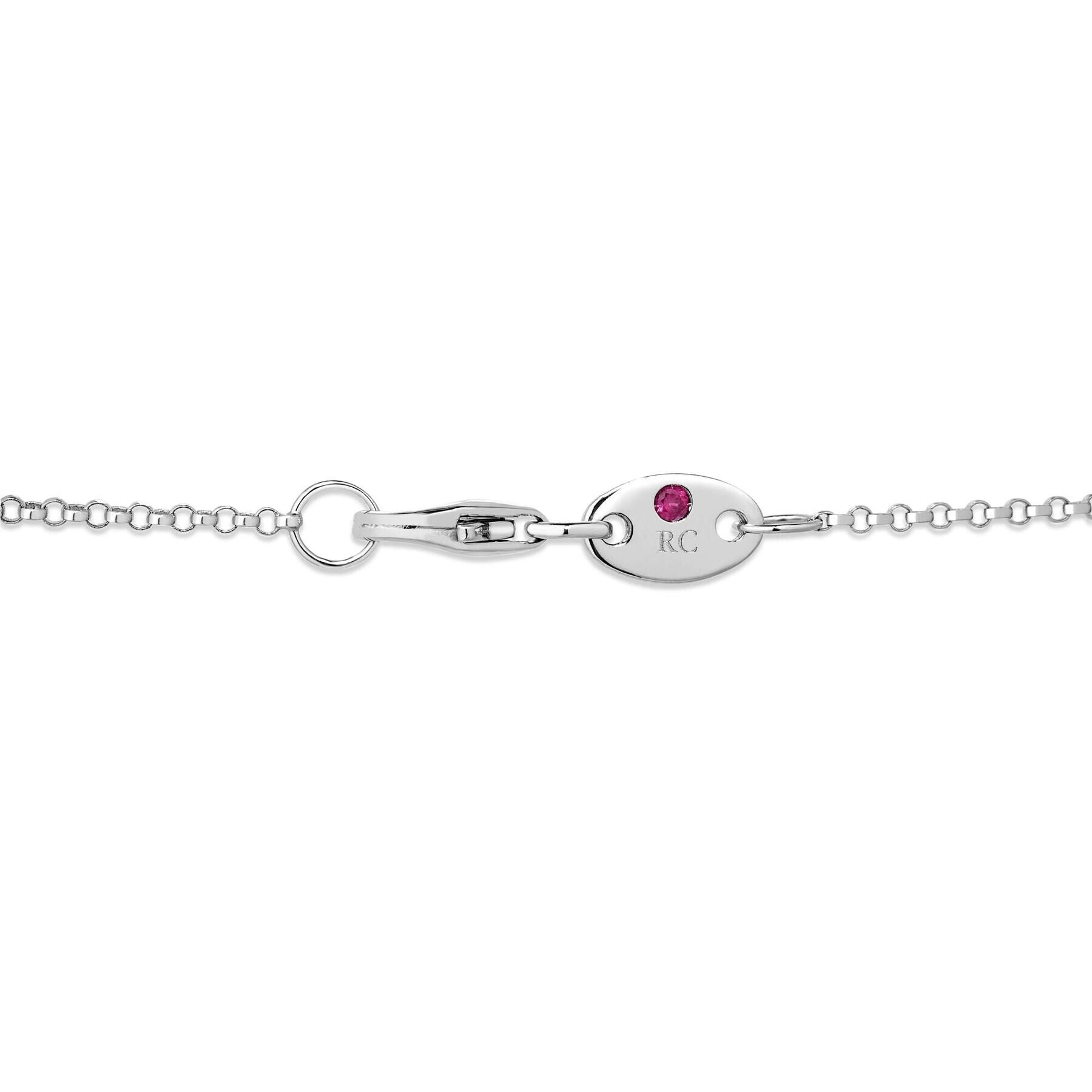 Princess Flower Pave Diamond And Pink Sapphire Necklace