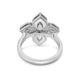 Princess Flower Pave Diamond And Pink Sapphire Ring