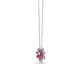 Tiare Diamond And Rubellite Flower Necklace