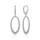 Sterling Silver Bujukan Beaded White Sapphire Drop Earrings